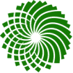 Stylized green flower.